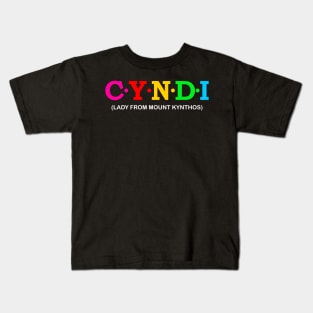 Cyndi - Lady from Mount Kynthos. Kids T-Shirt